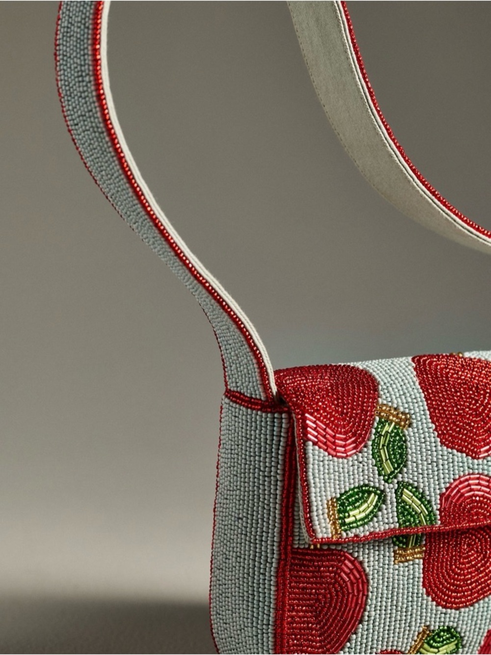 Anthropologie The Fiona Beaded Bag Icon Edition Apples NWT - Picture 3 of 12